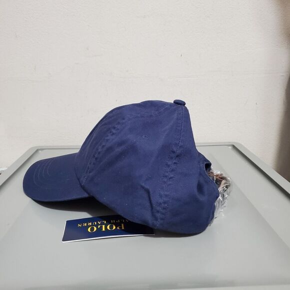 Ralph Lauren Polo Big Pony Chino Ball Cap Hat Navy/White NWT - Picture 4 of 9